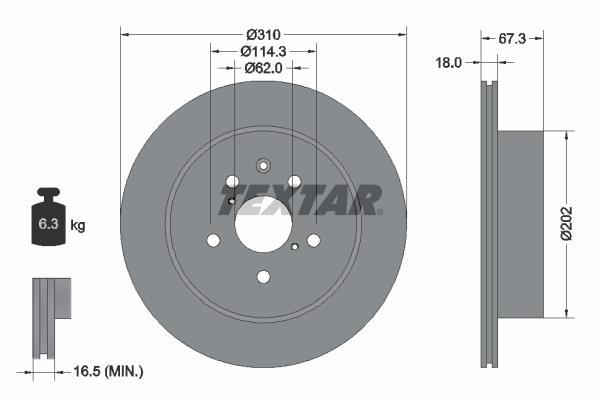 Disques de frein TEXTAR 92148003