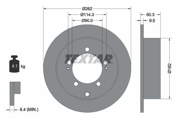 Disques de frein TEXTAR 92148600