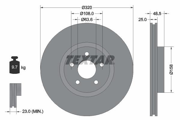 Disques de frein TEXTAR 92149105