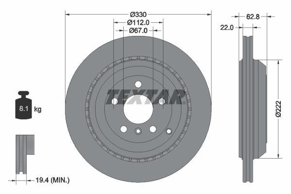Disques de frein TEXTAR 92150903