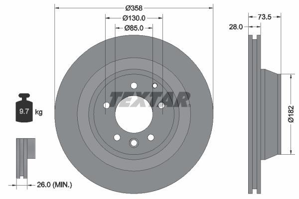 Disques de frein TEXTAR 92151403