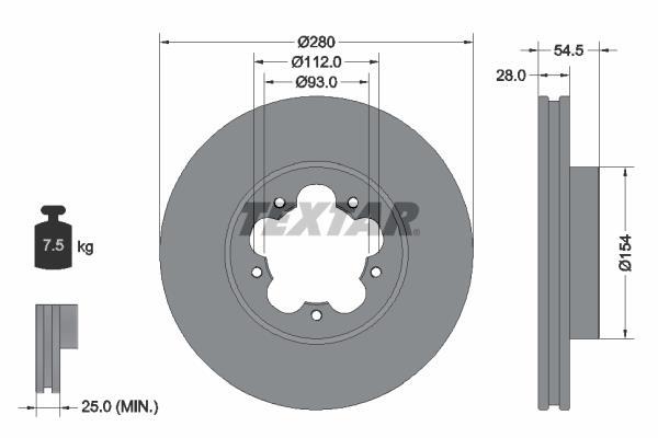 Disques de frein TEXTAR 92151803