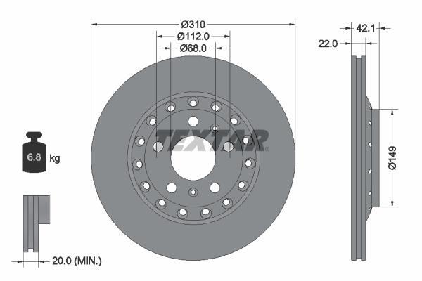 Disques de frein TEXTAR 92152303