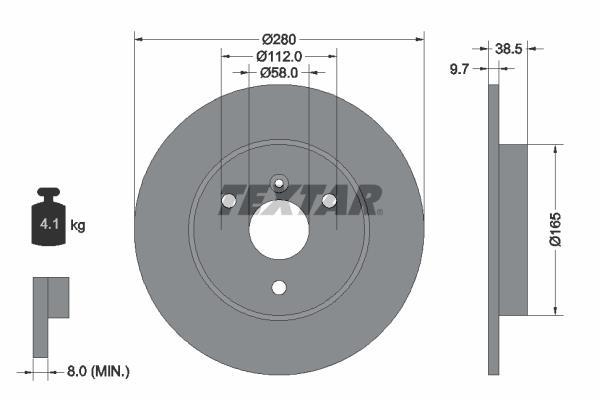 Disques de frein TEXTAR 92155503