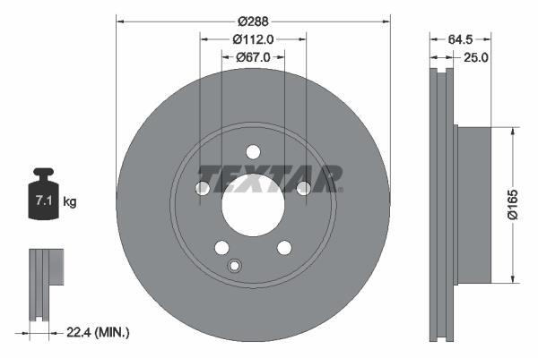 Disques de frein TEXTAR 92159603