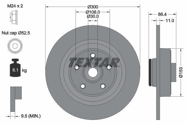 Disques de frein TEXTAR ref. 92159803