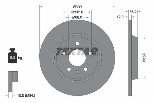 Discos de travão TEXTAR ref. 92160103