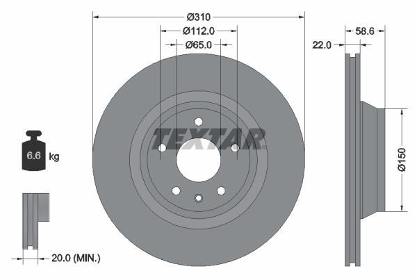 Discos de travão TEXTAR ref. 92160603