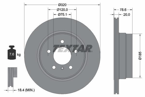 Disques de frein TEXTAR 92161103