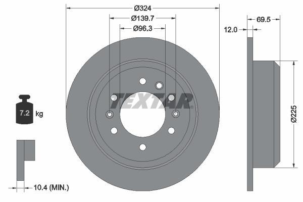 Disques de frein TEXTAR 92161800