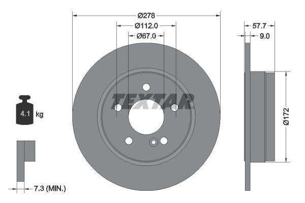 Disques de frein TEXTAR 92163103