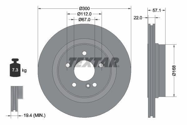 Disques de frein TEXTAR ref. 92163603