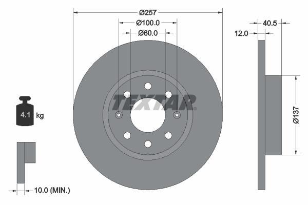 Discos de travão TEXTAR 92164603