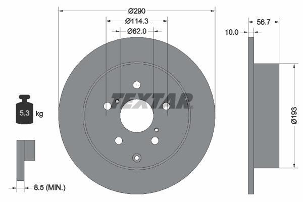 Disques de frein TEXTAR 92164803
