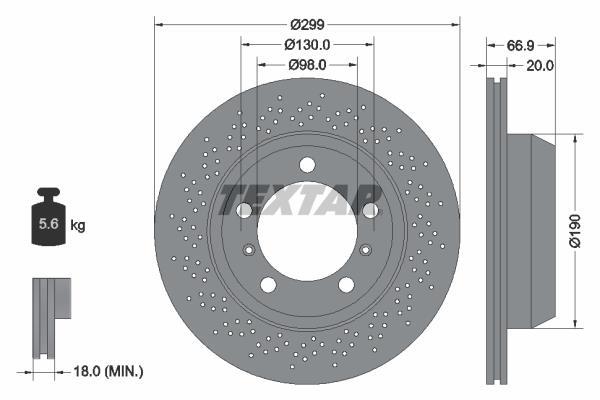 Disques de frein TEXTAR 92165303