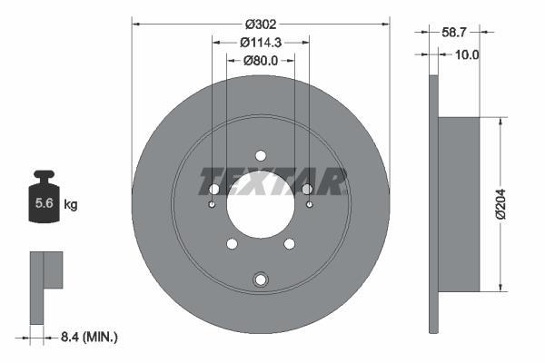Disques de frein TEXTAR 92167003