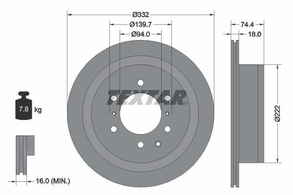 Disques de frein TEXTAR 92167303