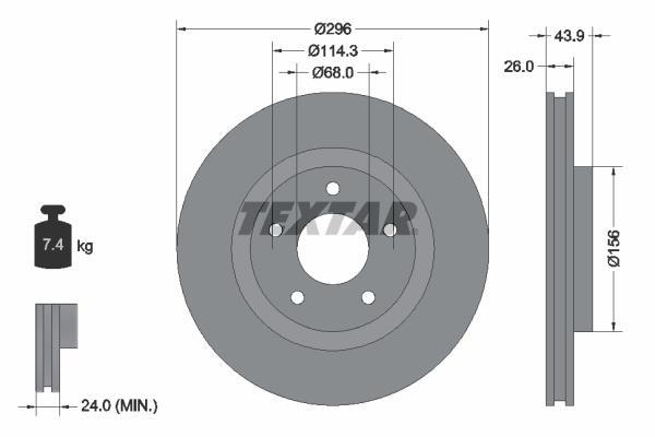 Discos de freno TEXTAR 92167400