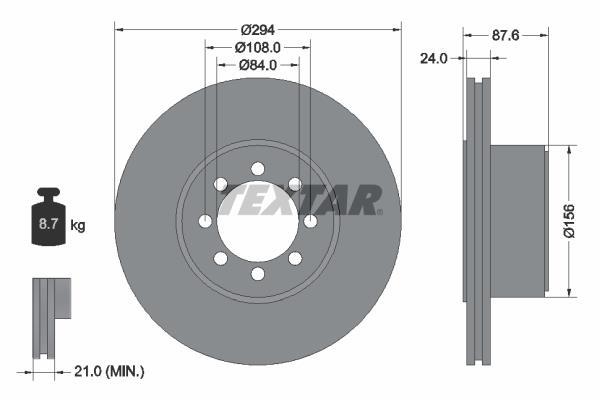 Disques de frein TEXTAR 92171700