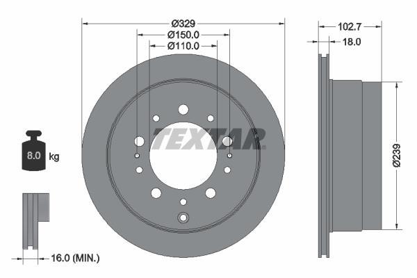 Disques de frein TEXTAR 92172803