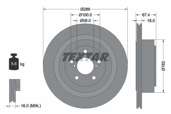 Discos de travão TEXTAR 92173603