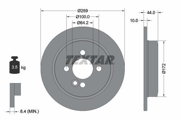 Disques de frein TEXTAR 92175003