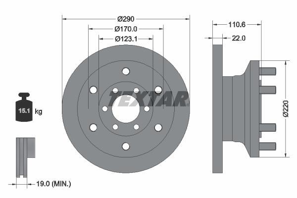 Disques de frein TEXTAR 93175400
