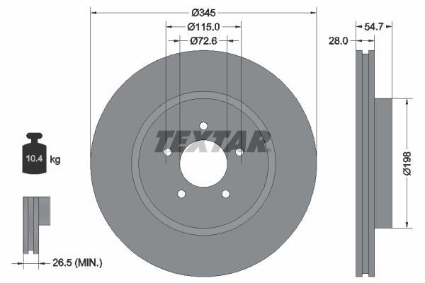 Disques de frein TEXTAR 92177105