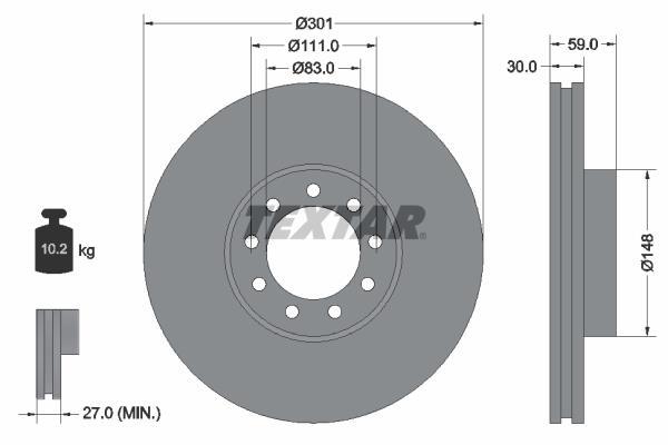 Disques de frein TEXTAR 93177603