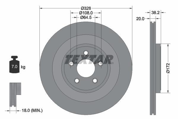 Disques de frein TEXTAR ref. 92178005