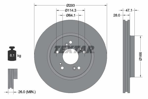 Disques de frein TEXTAR 92184803