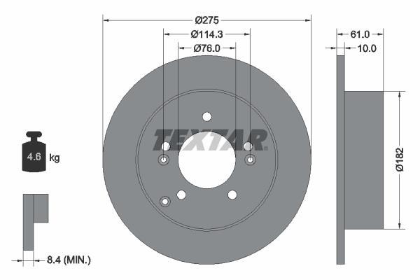 Disques de frein TEXTAR 92185803