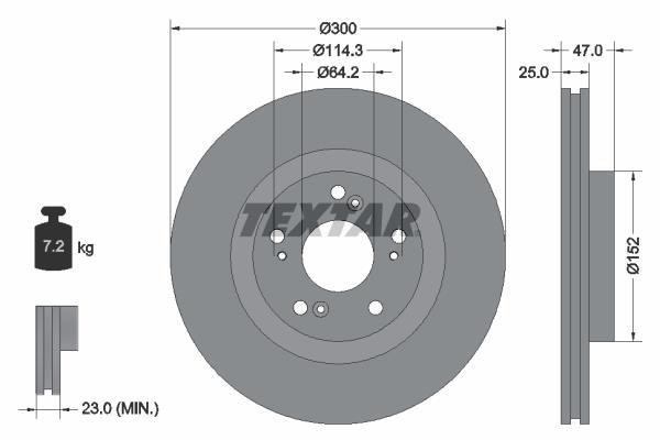 Disques de frein TEXTAR 92186503