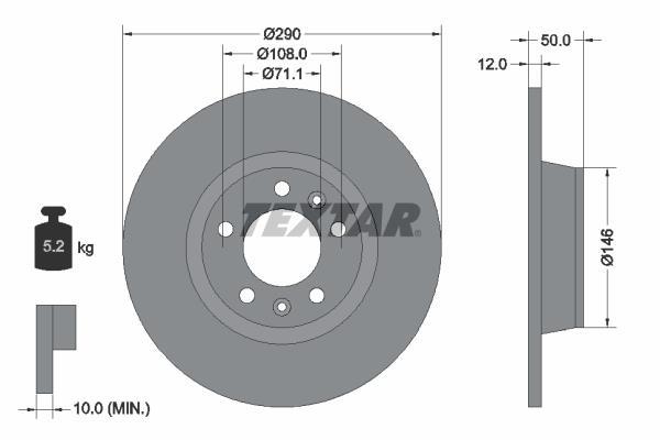 Disques de frein TEXTAR 92195803
