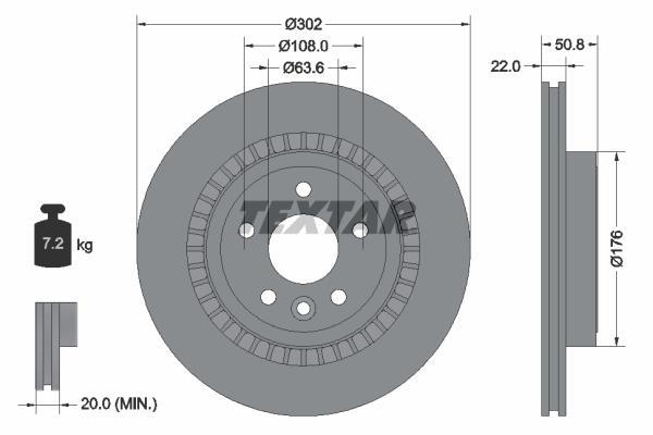 Disques de frein TEXTAR 92196403