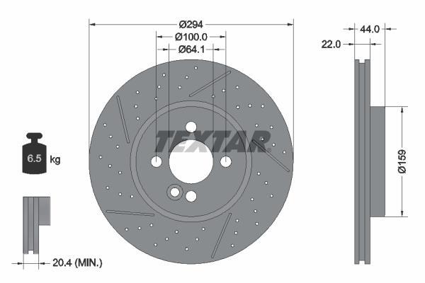 Disques de frein TEXTAR 92196703