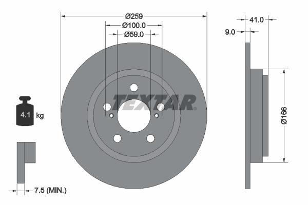 Disques de frein TEXTAR 92199800