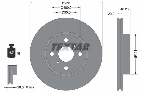 Disques de frein TEXTAR 92199900