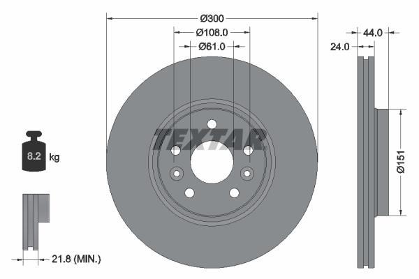 Disques de frein TEXTAR 92202803