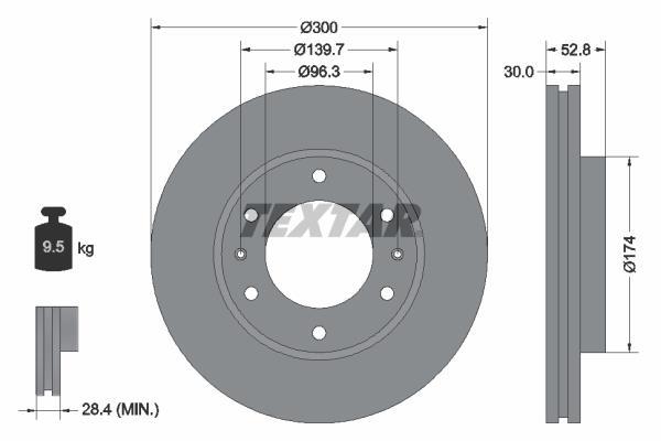 Disques de frein TEXTAR 92203800