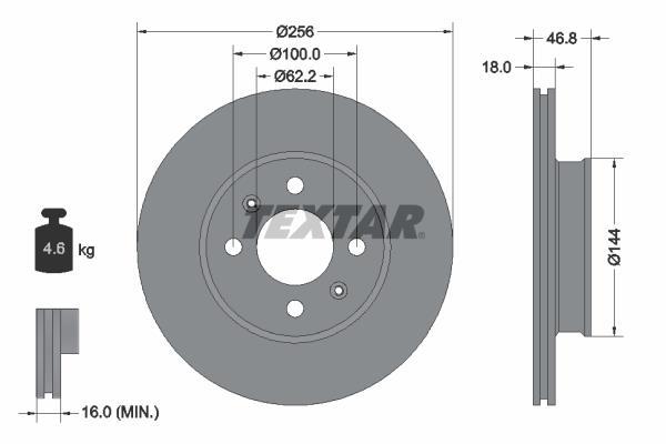 Disques de frein TEXTAR 92204900