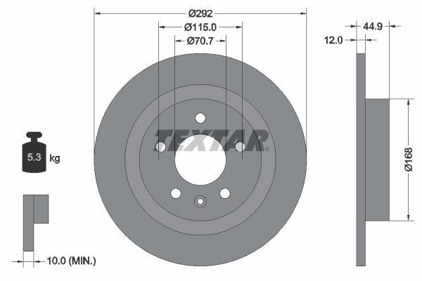 Disques de frein TEXTAR 92205703