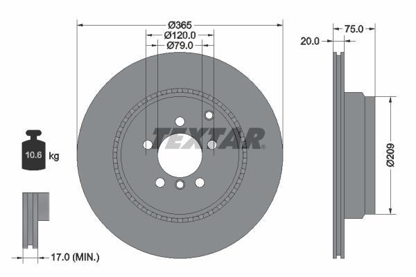 Disques de frein TEXTAR 92224803