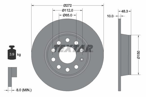 Disques de frein TEXTAR ref. 92224903