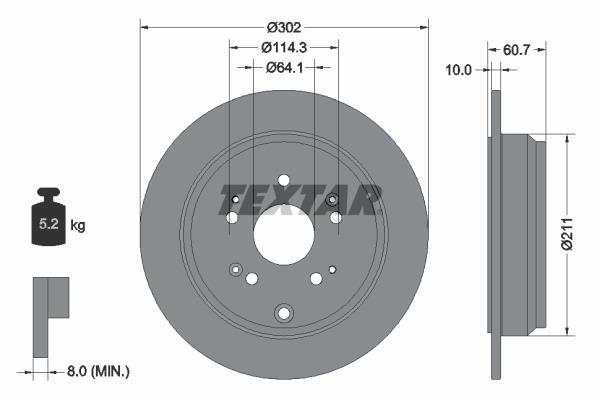 Discos de travão TEXTAR 92227203