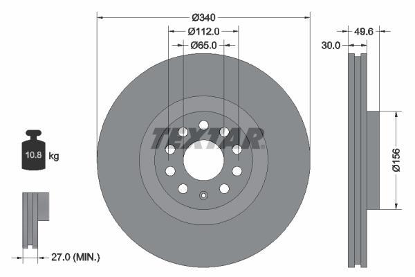 Disques de frein TEXTAR ref. 92229805