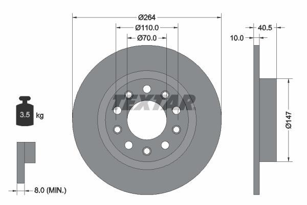 Disques de frein TEXTAR 92230203