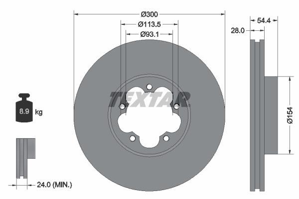 Disques de frein TEXTAR 92231500
