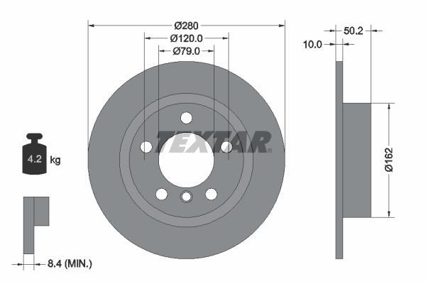 Disques de frein TEXTAR 92238703