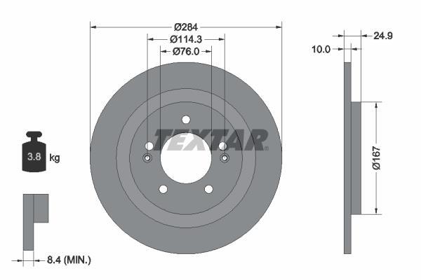 Disques de frein TEXTAR 92239103
